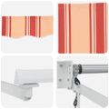 vidaXL Sklopná markíza Žltá a oranžová 300 x 250 cm Polyester a kov