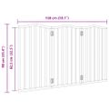 vidaXL Brána pre psa skladacia 3 panely čierna 150 cm topoľové drevo