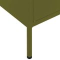 vidaXL Úložná skrinka olivovozelená 80x35x101,5 cm oceľ