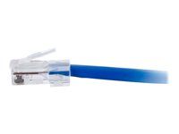 Patch kábel - RJ-45 (M) do RJ-45 (M) - 30 cm - UTP - CAT 5e - lisovaný, prevedenie bez hrbolčekov, lícna - modrá