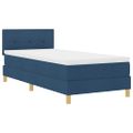 vidaXL Posteľ s pružinovým rámom s vankúšom Modrá 80 x 200 cm látka