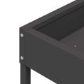 vidaXL Krmítko pre vtáky Čierna 80 x 28 x 13.5 cm Studenokoľajná oceľ