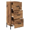 vidaXL Servírovacia skriňa Staré drevo 34 x 34.5 x 90 cm