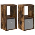 vidaXL Nočný stolík 2 ks Dymová dub 25,5 x 22 x 49,5 cm