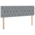 vidaXL LED úložná posteľ s matracom Svetlosivá 140 x 190 cm Látka