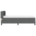 vidaXL Posteľ s pružinovým rámom Tmavo šedá 200 x 90 cm látka
