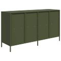 VidaXL Príborník Olive Green 135x39x73,5 cm Oceľ valcovaná za studena