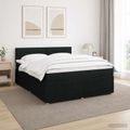 vidaXL Posteľ boxspring s matracom Čierna 140 x 190 cm Látka