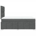 vidaXL Boxspring posteľ s matracom, tmavosivá 120x190 cm, látka