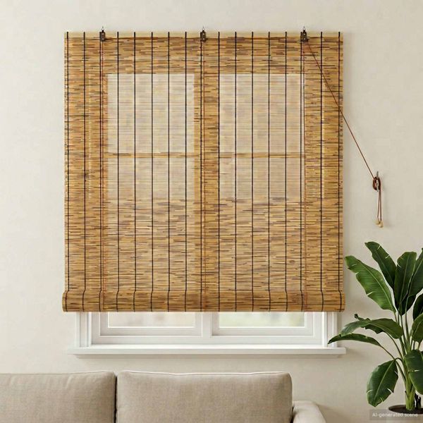 vidaXL Roleta Hnedá 140 x 160 cm Rákosie