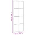 vidaXL Nástenné zrkadlo čierne 30x80 cm obdĺžnikové železné
