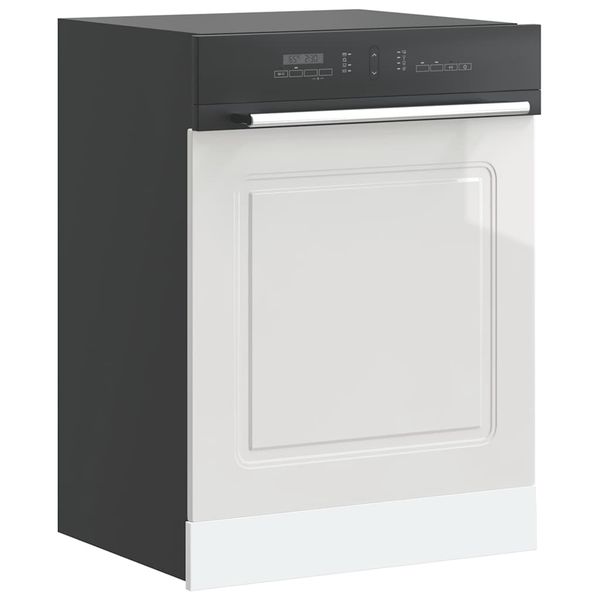 vidaXL Panel umývačky riadu Kalmar lesklá biela 60x1,5x57 cm kompozitné drevo