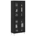 vidaXL Highboard Čierny dub 69,5 x 34 x 90 cm Kompozitné drevo