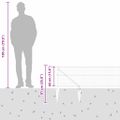 vidaXL Hexagonálny plot s stĺpom 100 x 0,4 m PVC potiahnutá oceľ Sivá