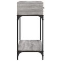 vidaXL Konzolový stolík sivý sonoma 100x34,5x75 cm kompozitné drevo