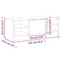 vidaXL TV skrinka hnedý dub 102x35,5x36,5 cm spracované drevo