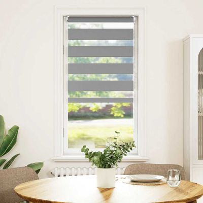 vidaXL Zebrová roleta 60,9x120 cm, šírka látky 56,7 cm, sivá