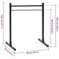 vidaXL Stanica na dipy 2 ks Čierna 55 x 90 x 104.5 cm