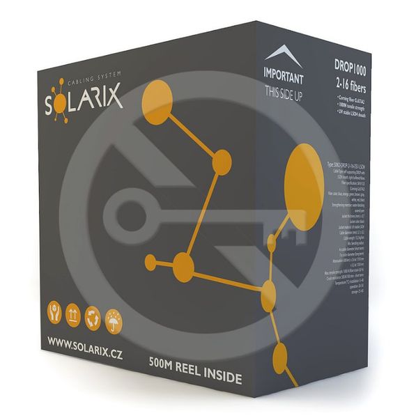 DROP1000 kábel Solarix 16vl 9/125 3,9mm LSOH Eca čierny 1m SXKO-DROP-16-OS-LSOH