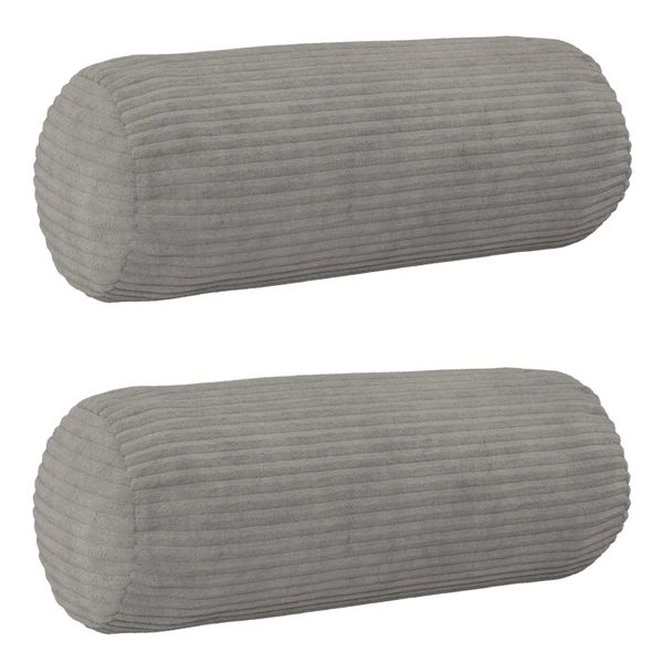 vidaXL Poťah na podložku 2 pcs HEERLEN Svetlosivá Ø 15 x 40 cm