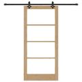 vidaXL Posuvné dvere ORKDAL 93 x 202 cm Prírodná a čierna