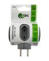 QTEC Q-415F Rozbočovací zásuvka 2x2P+PE/1x2P