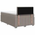 vidaXL Posteľ boxspring s matracom Sivohnedá 120 x 200 cm Látka