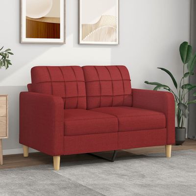 vidaXL 2-miestna pohovka vínovo-červená 120 cm látka