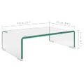 vidaXL TV stojan/stojan pod monitor z priehľadného skla, 40x25x11 cm