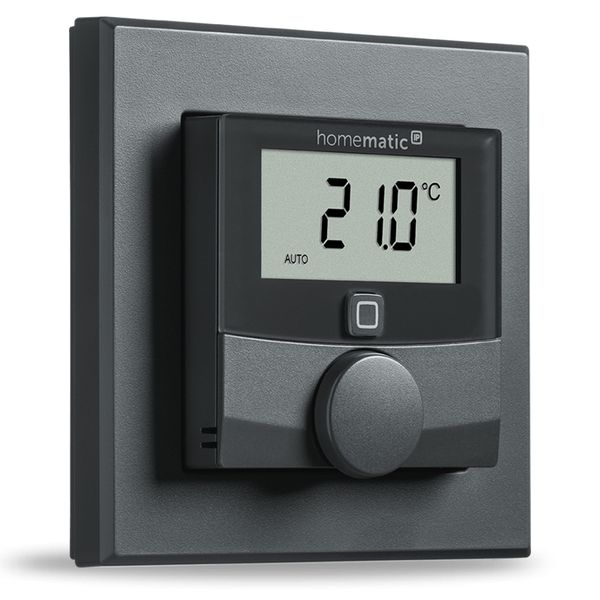 Homematic IP Drôtový termostat so senzorom vlhkosti, antracit - HmIPW-WTH-A