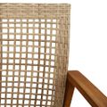 vidaXL Záhradná lavica béžová 112 cm polyratan a akáciové drevo