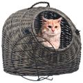 vidaXL Prepravka pre mačku sivá 45x35x35 cm prírodná vŕba