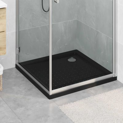 vidaXL Sprchová základná vanička s bodkami 80 x 80 x 4 cm ABS Čierna