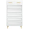 vidaXL Botník biely 60x35x105 cm spracované drevo