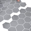 vidaXL Hexagónová dlažba 10 ks Sivá 30 x 30 cm Polyuretán a PET