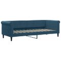 vidaXL Denná posteľ s matracom modrá 80x200 cm zamat