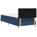vidaXL Posteľ s pružinovým rámom s vankúšom Modrá 80 x 200 cm látka