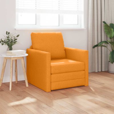 vidaXL Rozkladacia posteľ Tmavá žltá 74 x 77 x 81 cm látka