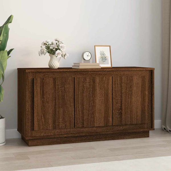 vidaXL Komoda hnedý dub 102x35x55 cm spracované drevo