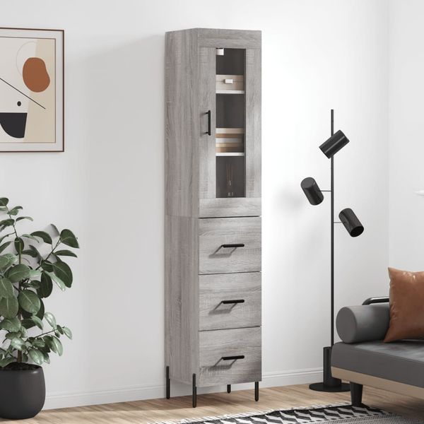 vidaXL Vysoká skrinka dub sonoma 34,5x34x180 cm spracované drevo