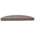 vidaXL Schodové rohože, samolepiace, 5 ks, 56x17x3 cm, béžové, polkruhové