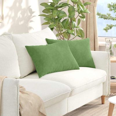 vidaXL Vankúše na pohovku 2 pcs Svetlo zelená 60 x 40 cm