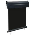 vidaXL Bočná markíza na balkón 65x250 cm, čierna