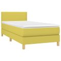 vidaXL Boxspring posteľ s matracom zelená 100x200 cm látka