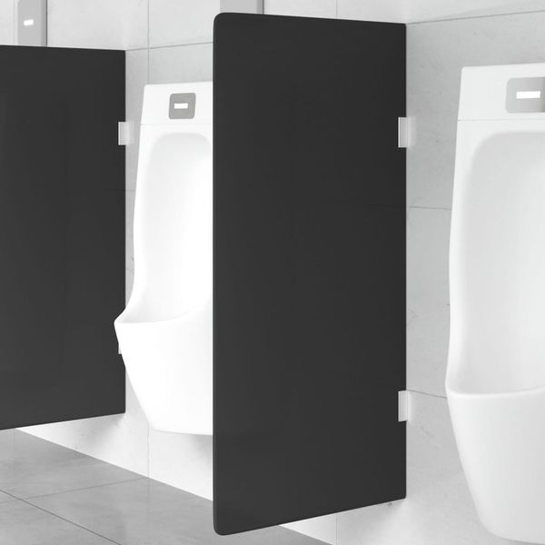 vidaXL Nástenná zástena medzi pisoáre 90x40 cm tvrdené sklo