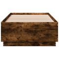 vidaXL Posteľný rám dymový dub 75x190 cm kompozitné drevo