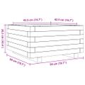 vidaXL Záhradný kvetináč biely 50x50x26,5 cm masívna borovica