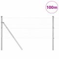 vidaXL Zváraná drôtená ohrada na upevnenie 100 x 0,5 m Strieborná