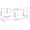 vidaXL TV skrinka dub sonoma 160x35x55 cm spracované drevo