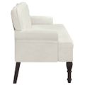 vidaXL Lavička s operadlom krémová 119,5x64,5x75 cm zamat